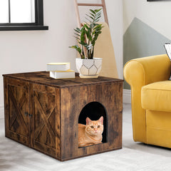 Wooden Hidden Cabinet Cat Furniture with Divider