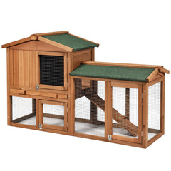 58 Inch Weatherproof Wooden Rabbit Hutch