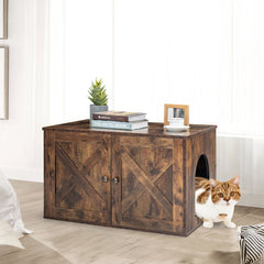 Wooden Hidden Cabinet Cat Furniture with Divider