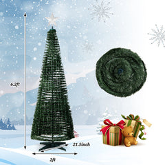 6.2 Feet Pop-up Lighted Christmas Tree with 282 RGB LED Lights