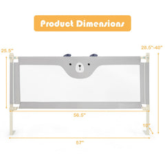 Vertical Lifting Baby Bedrail Guard with Double Safety Child Lock