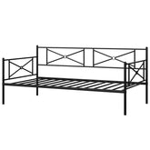 Metal Daybed Twin Bed Frame Stable Steel Slats Sofa Bed