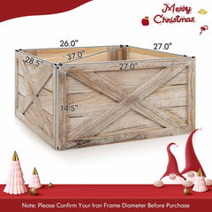28.5 Inch Wooden Tree Collar Box for Indoor/Outdoor Use