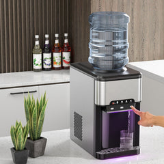 Water Cooler Dispenser 3-in-1 with Built-in Ice Maker and 3 Temperature Settings