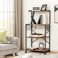 4-Tier Kitchen Baker鈥檚 Rack on Wheels