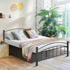 Modern Platform Bed with Headboard and Footboard