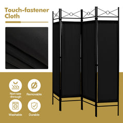 6 Feet 4-Panel Folding Freestanding Room Divider