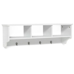 Wall Mount Hooks Shelf for Entryway Storage
