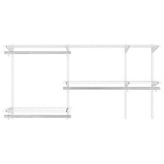 Custom Closet Organizer Kit 3 to 5 Feet Wall-Mounted Closet System with Hang Rod