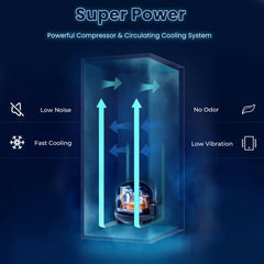 15 Inch 100 Can Built-in Freestanding Beverage Cooler Refrigerator with Adjustable Temperature and Shelf