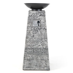 48 Inch Propane Fire Bowl Column with Lava Rocks and PVC Cover