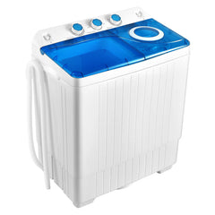 26 lbs Semi-Automatic Twin Tub Washing Machine with Drain Pump