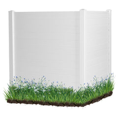 2-Pack Outdoor Trash Can Fence with 3 Cuspidal Foot Stakes