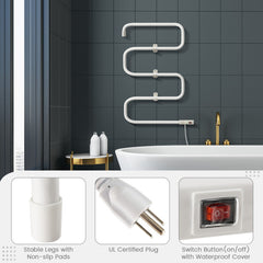 100W Electric Towel Warmer Drying Rack