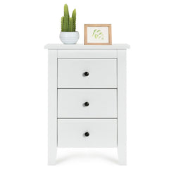 Modern Bedside Cabinet with 3 Drawers for Living Room and Bedroom