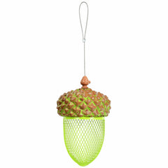 Metal Acorn Wild Bird Feeder Outdoor Hanging Food Dispenser for Garden Yard