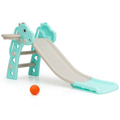 3-in-1 Baby Play Climber Slide Set with Basketball Hoop