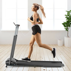 Compact Folding Treadmill with Touch Screen APP Control