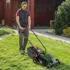 10 AMP 13 Inch Electric Corded Lawn Mower with Collection Box