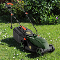 10 AMP 13 Inch Electric Corded Lawn Mower with Collection Box