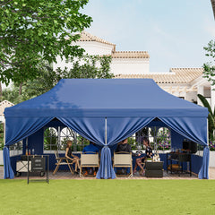 10 x 20 Feet Pop up Canopy with 6 Sidewalls Windows and Carrying Bag