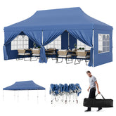 10 x 20 Feet Pop up Canopy with 6 Sidewalls Windows and Carrying Bag