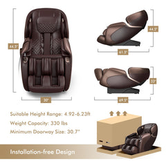 Relaxe Zero Gravity Shiatsu Massage Chair with Heating (SL-Track)