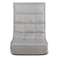 4-Position Adjustable Folding Floor Chair Lazy Sofa In Gray