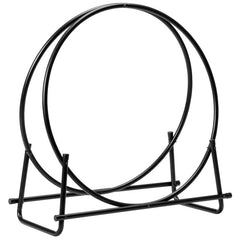 30/40 Inch Tubular Steel Log Hoop Firewood Storage Rack