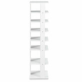 7-Tiers Vertical Wooden Space Saving Shoe Rack for Front Door