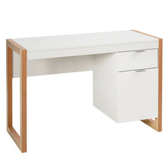 Modern Computer Desk Writing Workstation with Cabinet and Drawer