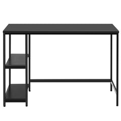 47/55 Inch Computer Desk Office Study Table Workstation Home with Adjustable Shelf Black
