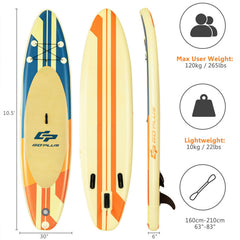 Inflatable Stand Up Paddle Board Surfboard with Bag Aluminum Paddle and Hand Pump