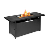 57 Inch 50,000 BTU Rectangular Propane Outdoor Fire Pit Table