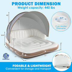 Inflatable Pool Float Lounge Swimming Raft