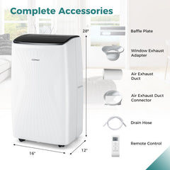 12000/14000 BTU Portable Air Conditioner with Heat and Smart WiFi