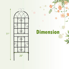 2/4 Pack 71 x 20 Inch Metal Garden Trellis for Climbing Plants