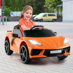 12V Electric Kids Ride On Car Licensed Chevrolet Corvette C8 with Remote Control Ages 3+ Years Old