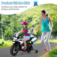 12V BMW Kids Ride On Police Motorcycle with Light and Music