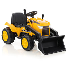 12V Kid's Ride on Excavator Electric Construction Vehicle with Adjustable Digging Bucket