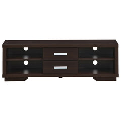 Modern TV Stand Entertainment Center with 2 Drawers and 4 Open Shelves