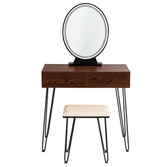 Industrial Makeup Dressing Table with 3 Lighting Modes