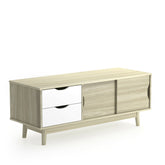 TV Console Cabinet with Drawers and Sliding Doors for TVs Up to 60 Inch