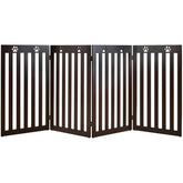 36 Inch Folding Wooden Freestanding Pet Gate with 360° Hinge