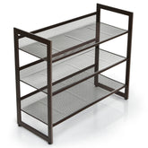 2/3/4 Tiers Flat and Slant Metal Shoe Rack for Entryway Hallway