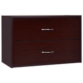 2-Drawer Retro Stackable Storage Cabinet with Handles