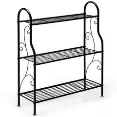 3-Tier Scrollwork Designed Metal Plant Stand