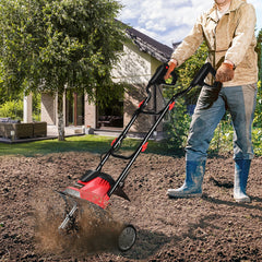 14/17 Inch 10 Amp Corded Electric Tiller and Cultivator with 9-Inch Tilling Depth