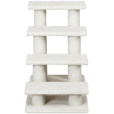 24 Inch 4-Step Pet Stairs Carpeted Ladder Ramp Scratching Post Cat Tree Climber