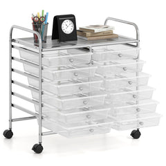 12 Drawers Rolling Storage Cart for Home and Office